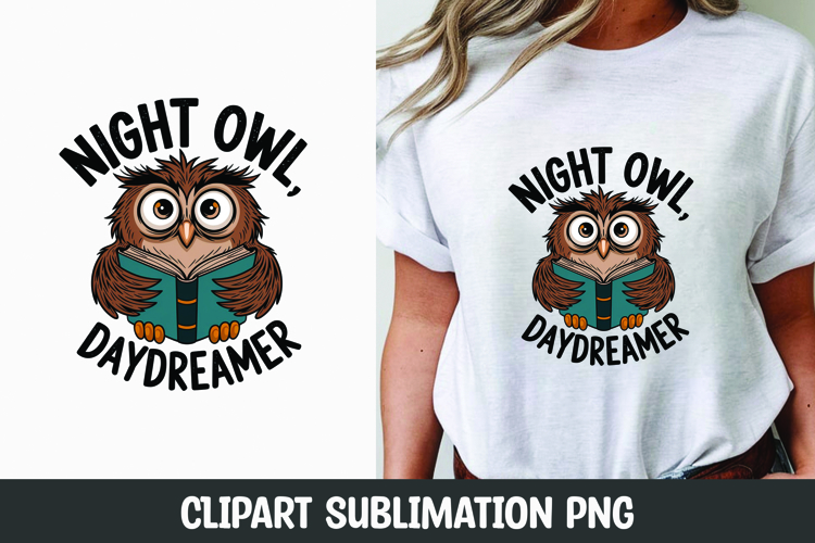 Night owl clipart sublimation png example image 1