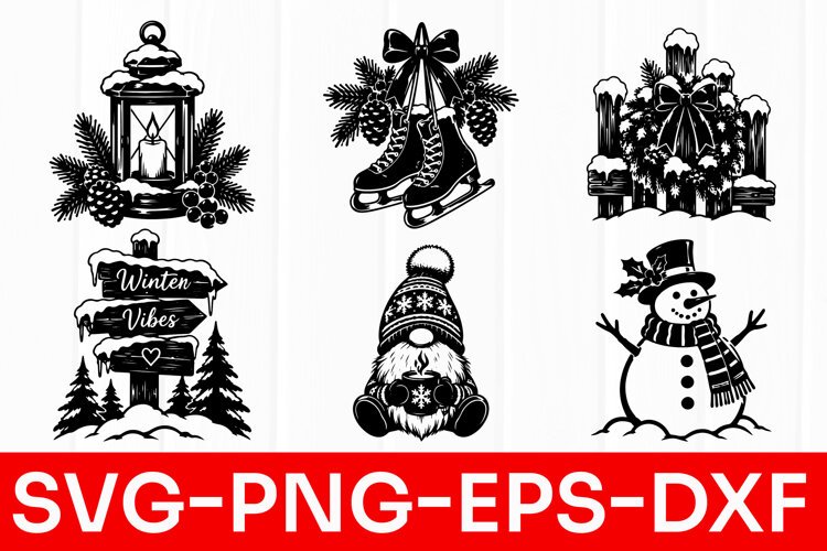 Christmas Winter SVG PNG example image 1
