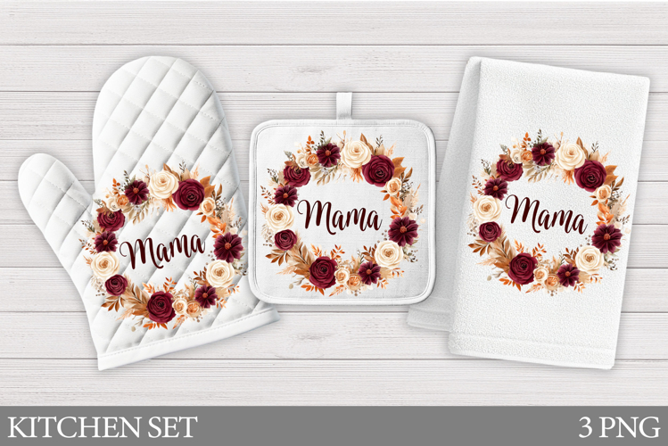 Mothers Day Oven Mitt Design. Mothers Day Kitchen Towel
