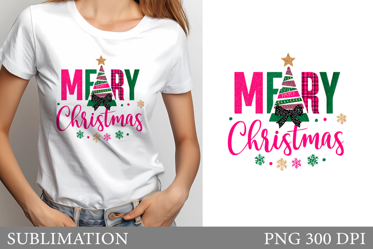 Merry Christmas T-Shirt. Christmas Sublimation