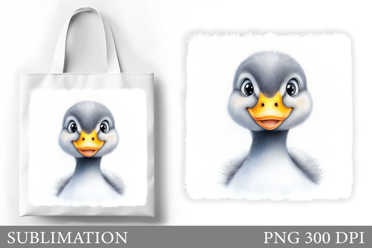 Cute Goose Tote Bag Design. Cute Goose Sublimation