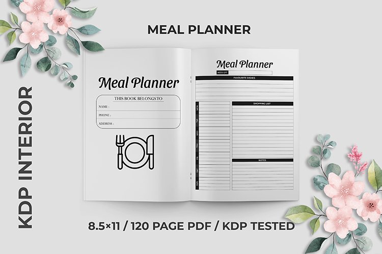Meal Planner KDP Interior example image 1