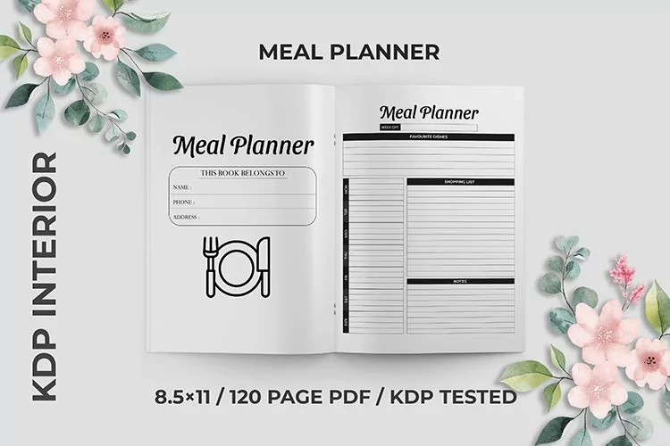 Meal Planner KDP Interior