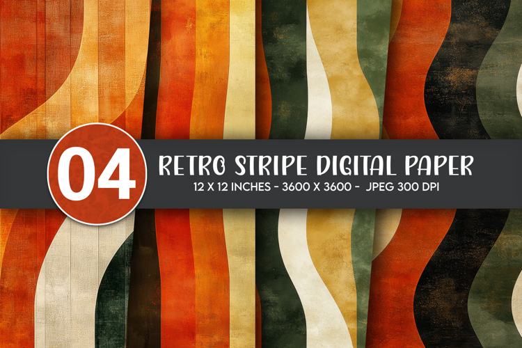 Retro Stripe Digital Paper