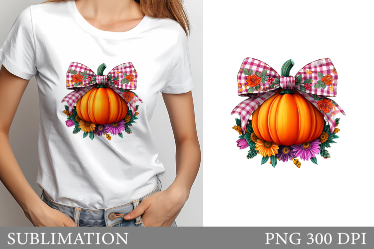 Pumpkin T-Shirt Design. Pumpkin Sublimation