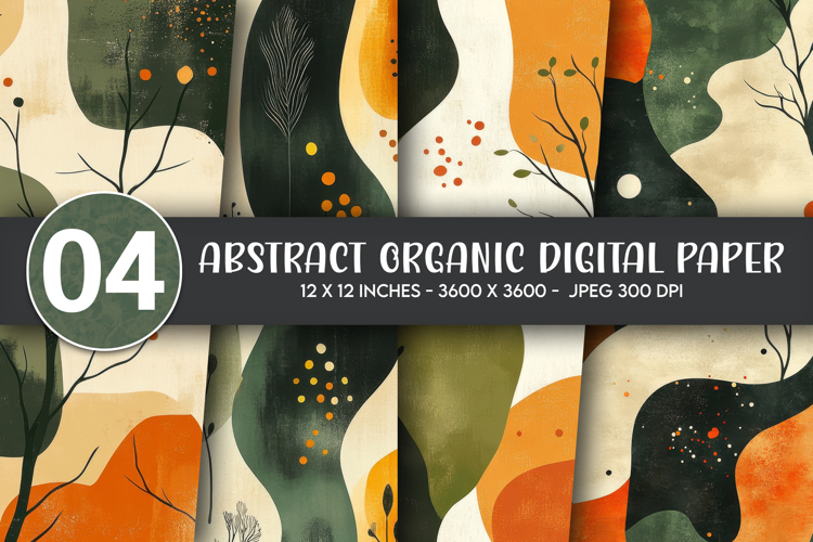 Abstract Organic Digital Paper