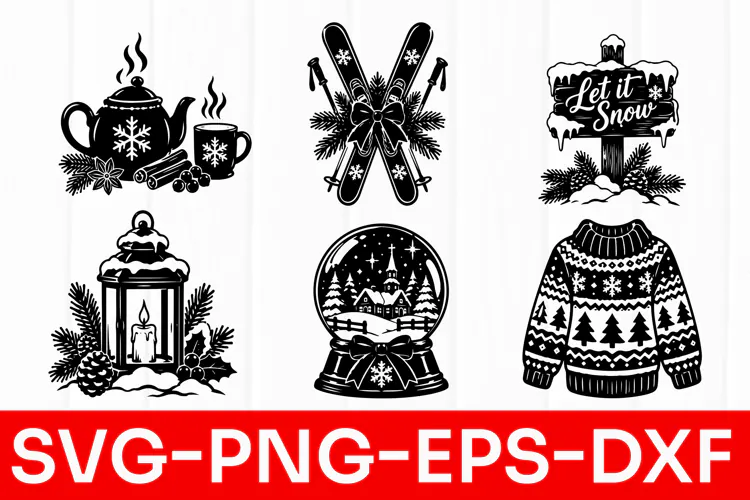 Winter Christmas Clipart SVG PNG