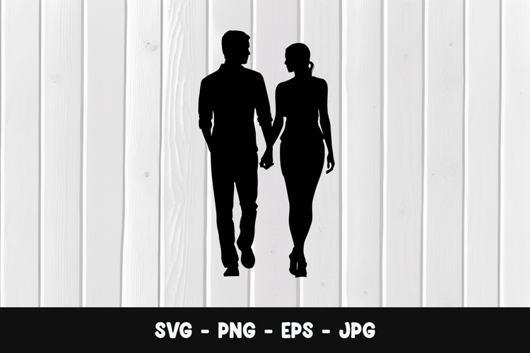 Couple Holding Hands Silhouette Image 15