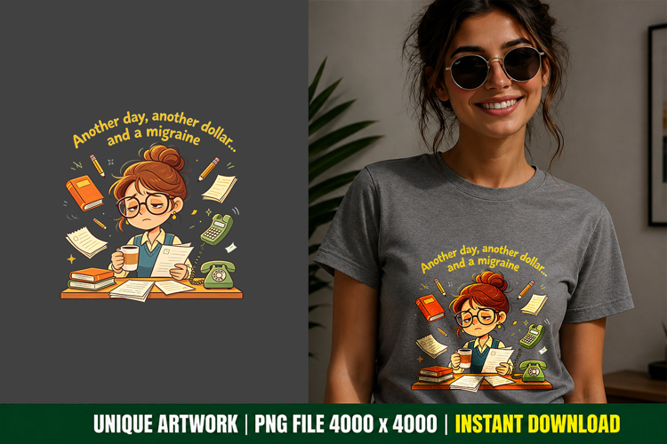Exhausted Teacher PNG Sublimation Coffee Art