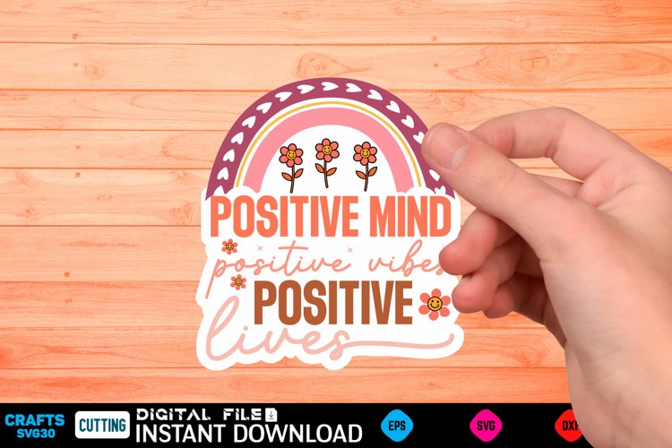 Inspirational Sticker Sticker Design, motivational quotes example image 1