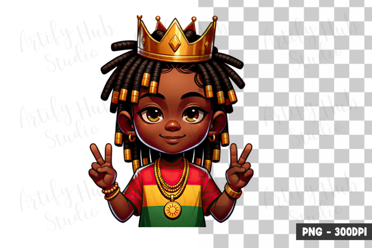 African King Boy Clipart PNG