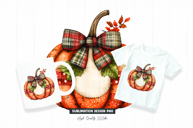 Polka Dot Autumn Pumpkin Clipart