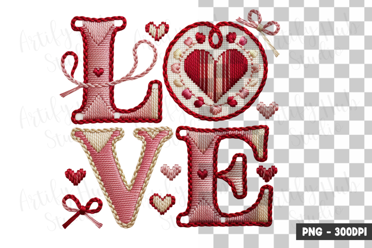 Love Typography Decorative Letters Clipart PNG
