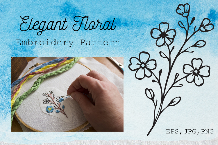 Elegant Floral Embroidery Pattern - Inspiring Design