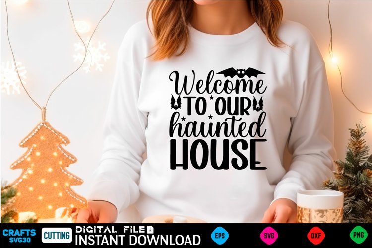Halloween Svg Design,Halloween Quotes Spooky Halloween T-Shi example image 1