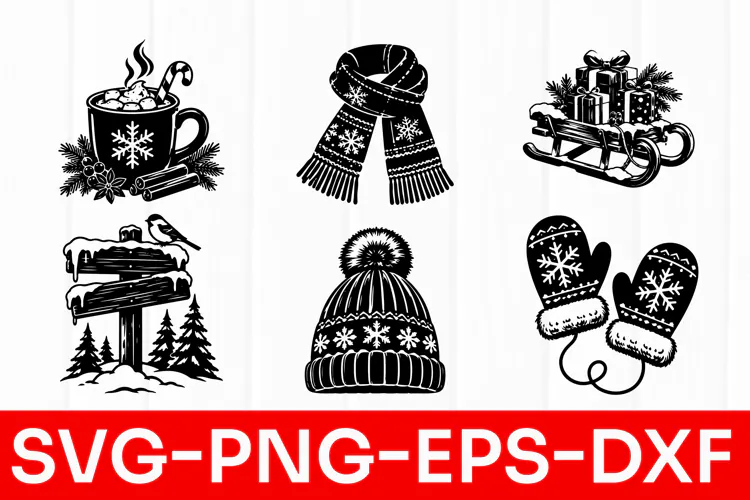 Cozy Winter Christmas SVG PNG