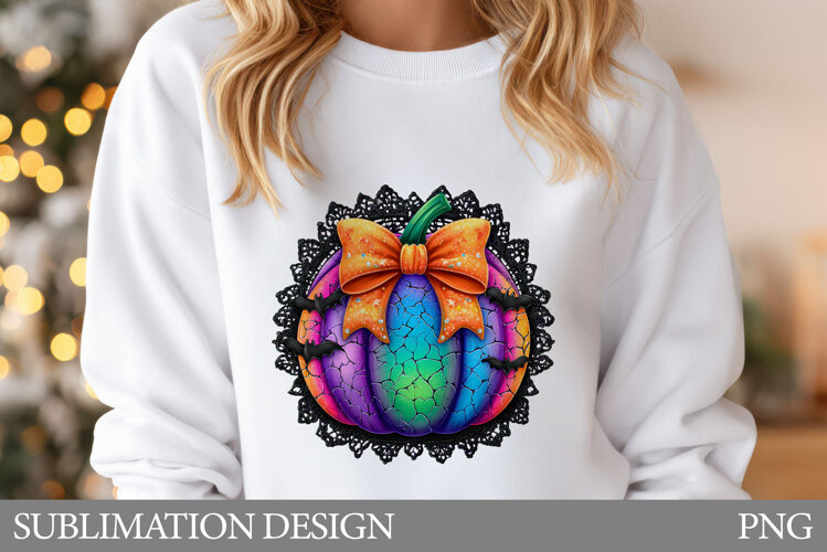 Halloween Pumpkin T-Shirt Design. Pumpkin Sublimation example image 1