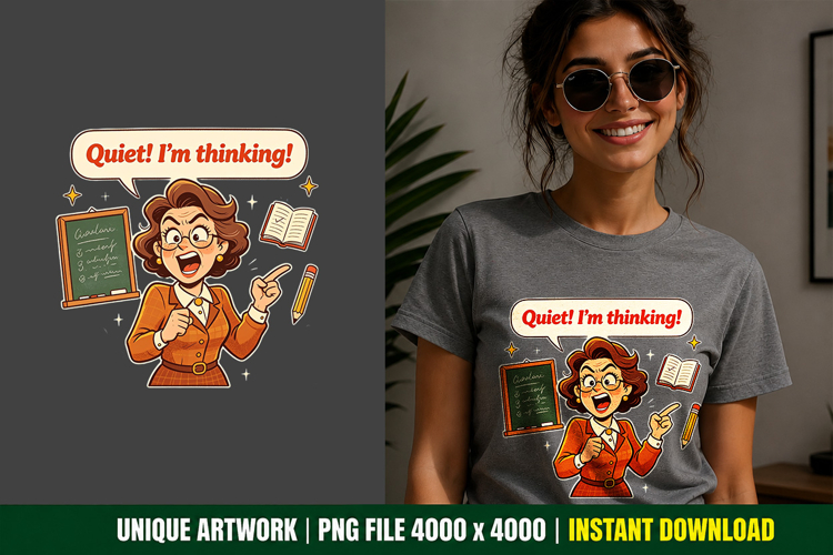 Tired Educator PNG Sublimation Classroom Art