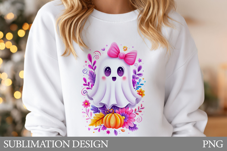 Cute Ghost Sublimation. Cute Ghost T-Shirt Design