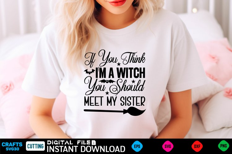 Halloween Svg Design,Halloween Quotes Spooky Halloween T-Shi example image 1