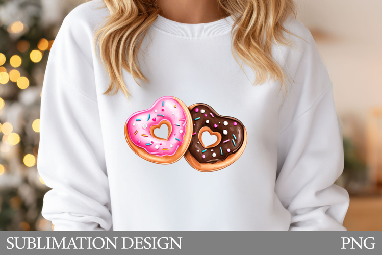 Valentines Donut T-Shirt. Valentines Donut Sublimation