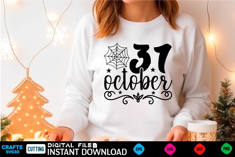 Halloween Svg Design,Halloween Quotes Spooky Halloween T-Shi example image 1