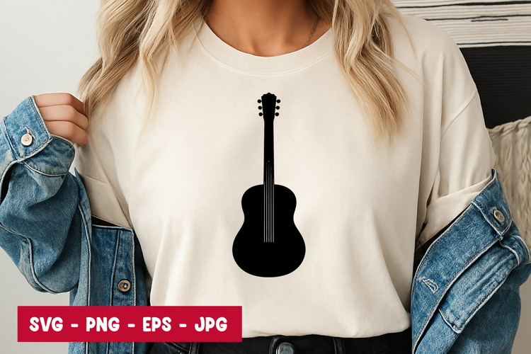 Guitar Silhouette SVG PNG