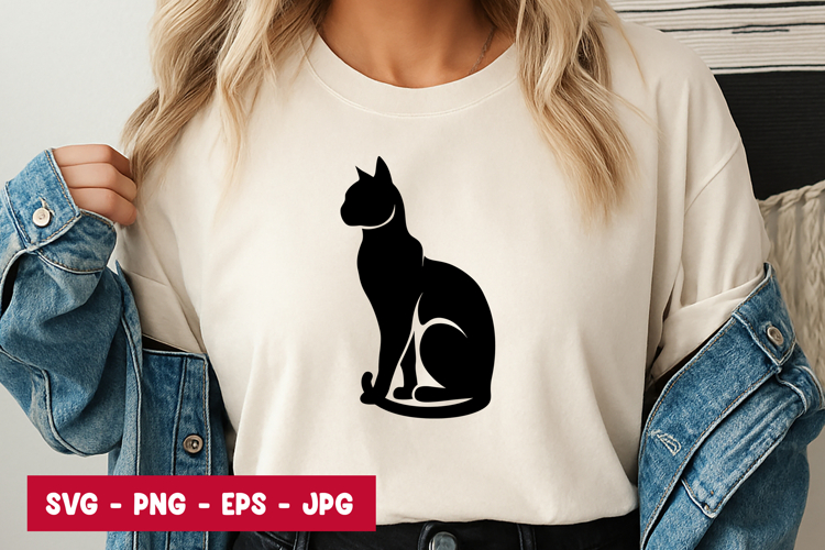 Cat Silhouette Clipart Image 16