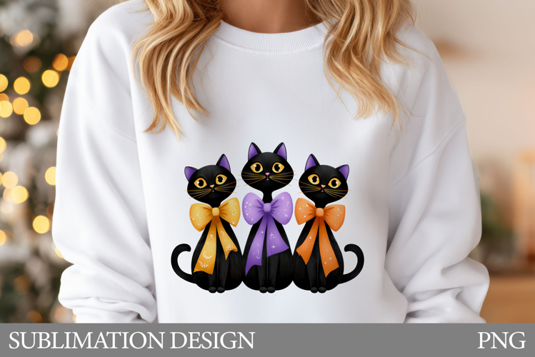Black Cat Sublimation. Black Cat T-Shirt Design