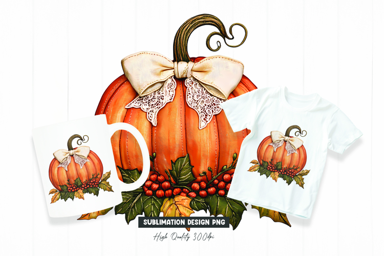 Elegant White Bow Pumpkin Clipart