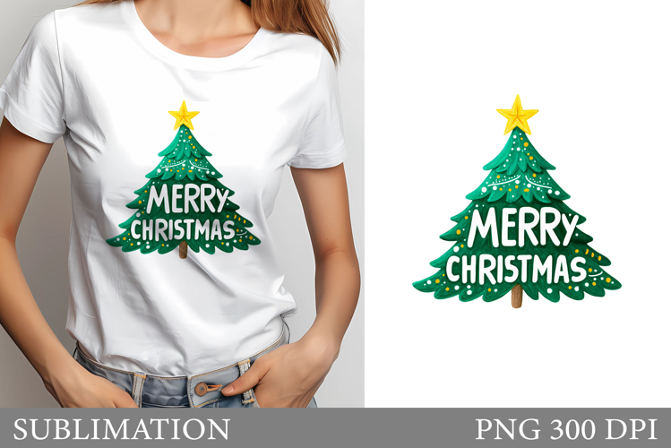 Christmas Tree T-Shirt. Christmas Tree Sublimation