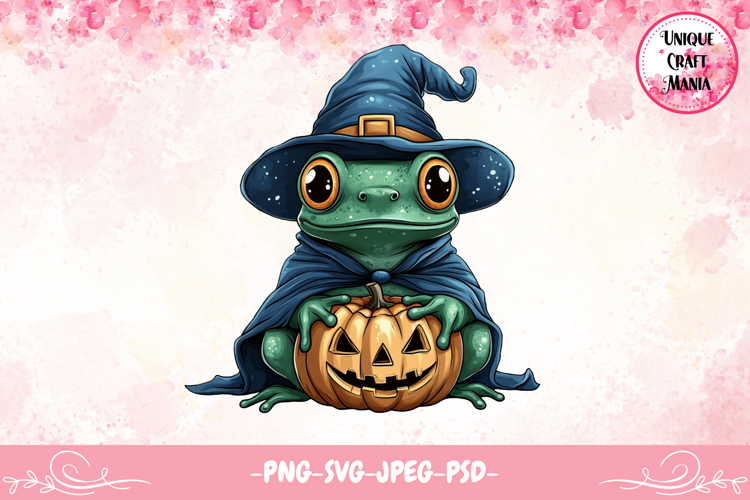 Cartoon Frog Wizard Design