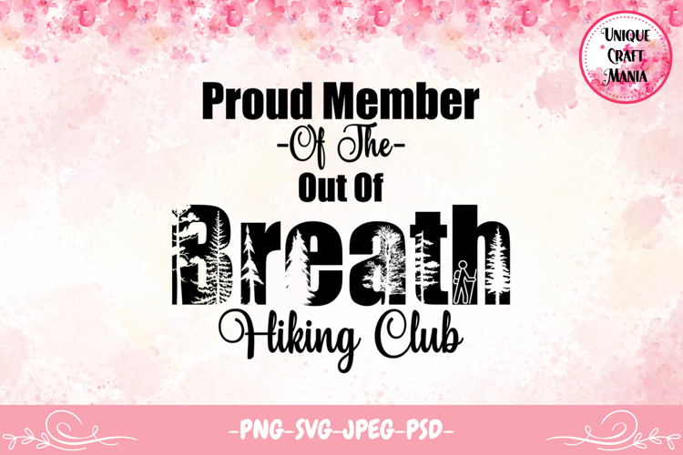 Out Of Breath Hiking Club Design
