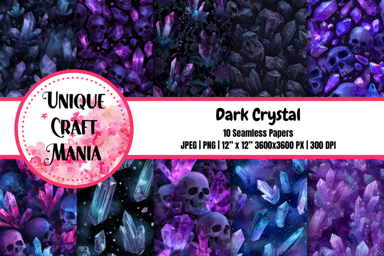 Dark Crystal Seamless Pattern