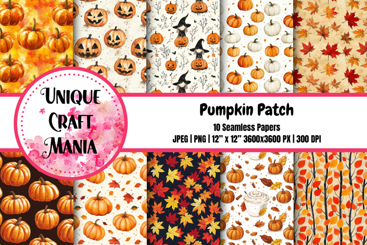 Pumpkin Patch Seamless Pattern