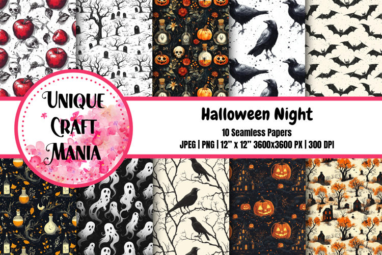 Halloween Night Seamless Pattern