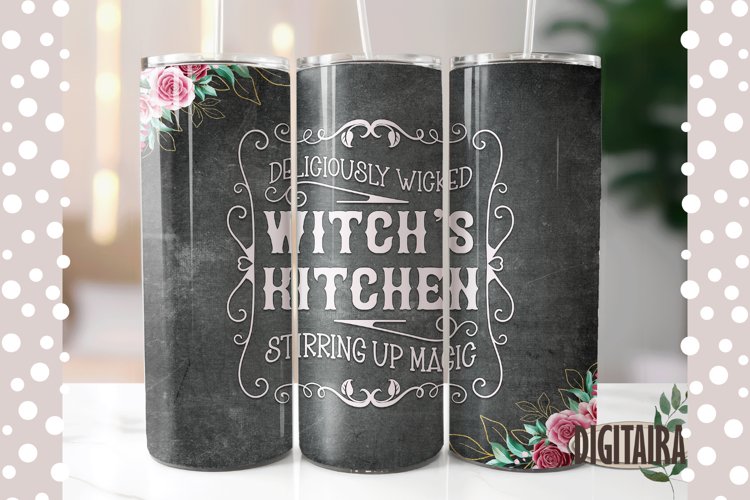 Witchs Kitchen Halloween Tumbler Design PNG