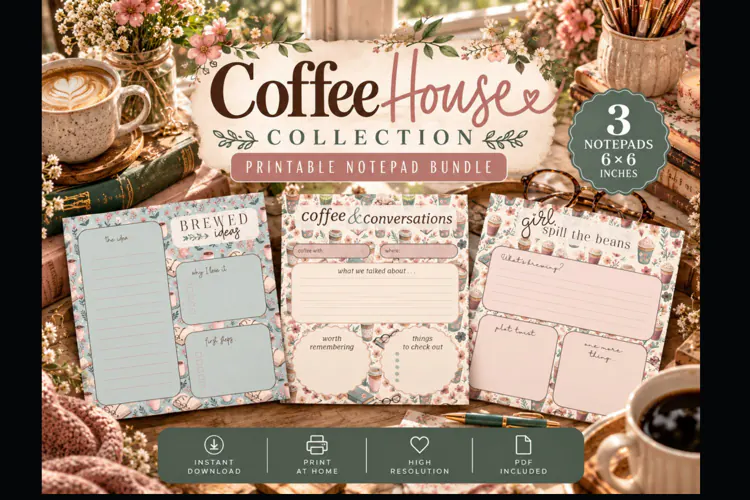 Self Love Planner, Goals Planner, Printable Planner, Coffee