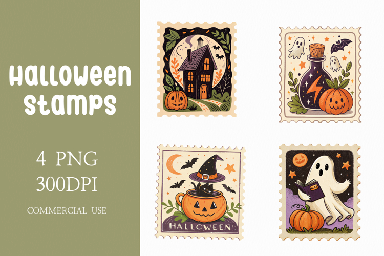 Halloween Stamps Clipart