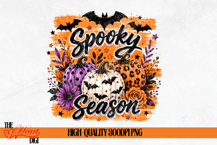 Preppy Flower Pumpkins Sublimation, Preppy Spooky Season PNG