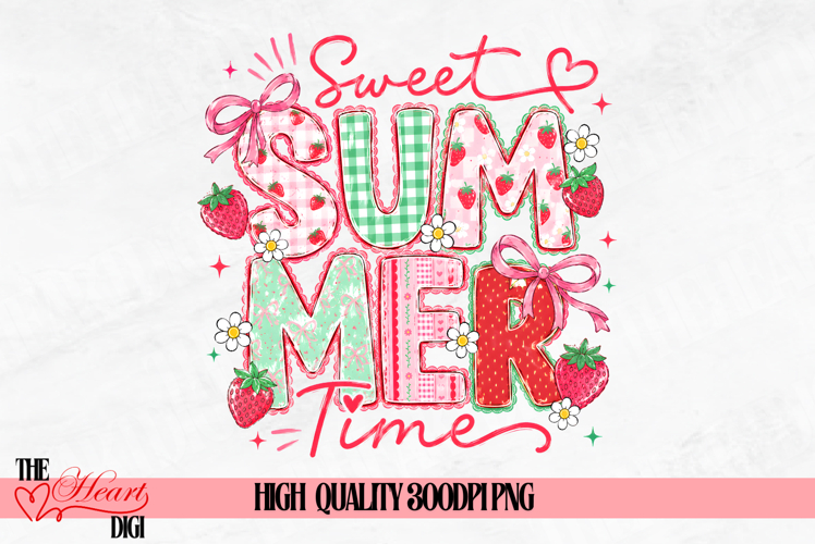Strawberry Summer Time PNG, Sweet Summer Time Sublimation