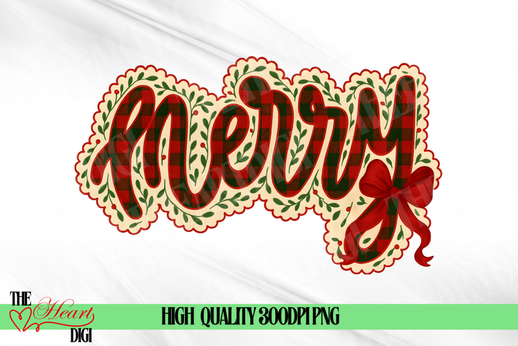 Merry Gingham PNG, Red Christmas Coquette Bow Sublimation
