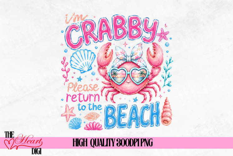 Funny Quotes PNG, Vacation Quotes PNG, Crabby Beach PNG