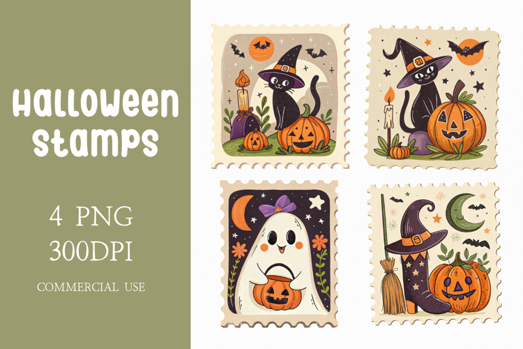 Halloween Stamp Bundle for Crafts