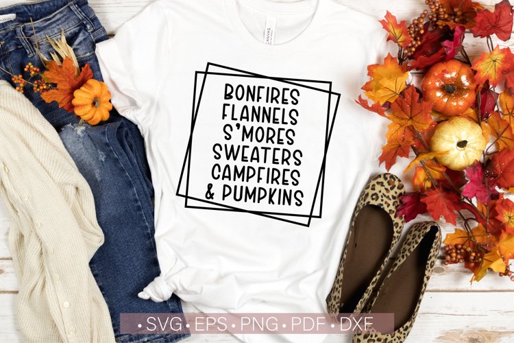 Bonfires Flannels Svg Fall Things Svg Autumn Svg Cut File