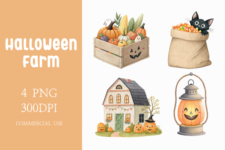 Spooky Farm Clipart for Kids