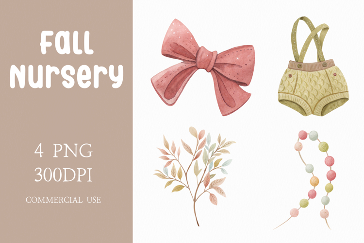 Autumn Baby Room Clipart Set