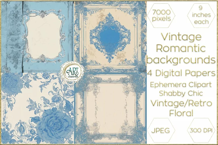 Vintage Watercolor Floral Dusty Pink Roses Digital Papers