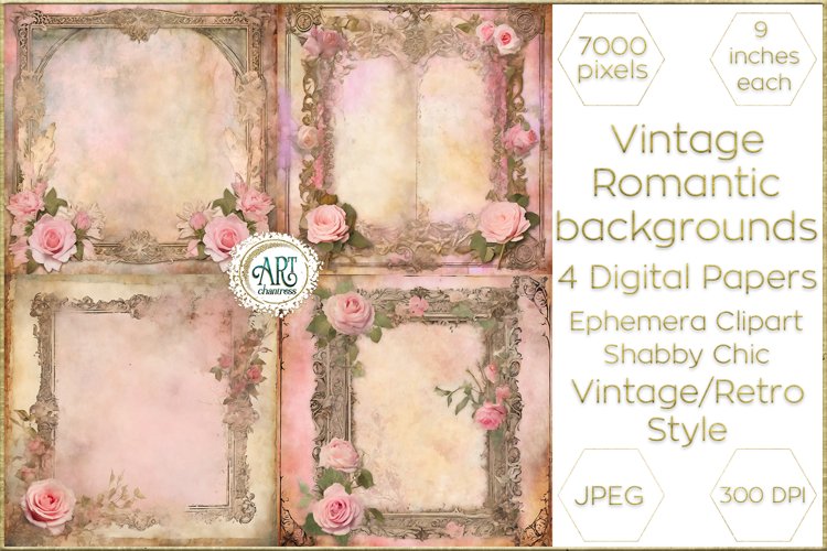 Victorian Scrapbook Blush Pink digital paper soft textures