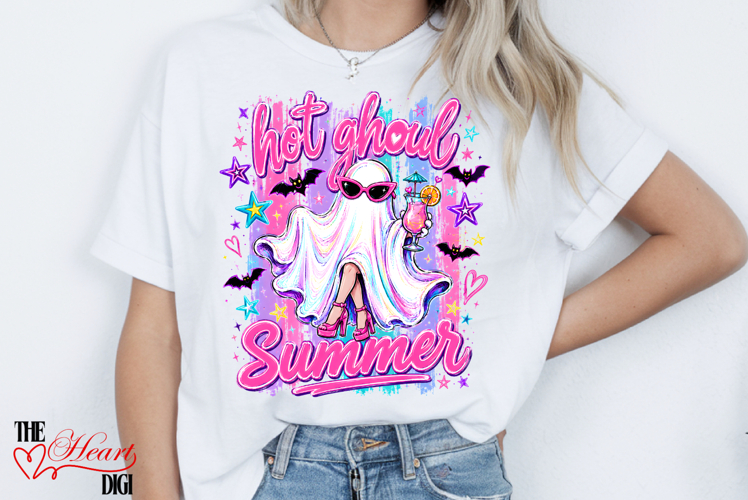 Hot ghoul Summer png, Funny summer Halloween Sublimation